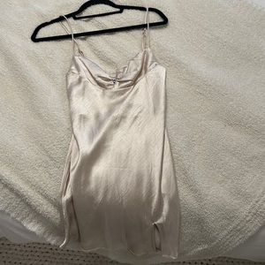 Princess Polly Hewlett Mini Dress Champagne